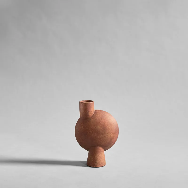 Sphere Vase Bubl, Medio - Terracotta by 101 Copenhagen – product photo