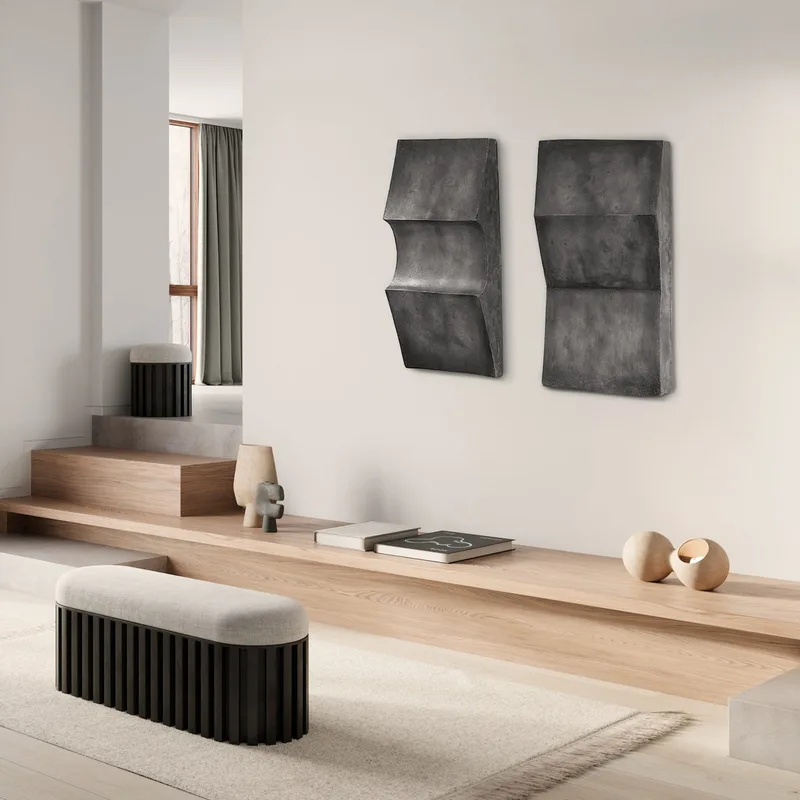 Sculpt Art, Wave, Big - Dark Grey by 101 Copenhagen – interior photo 1 of 2