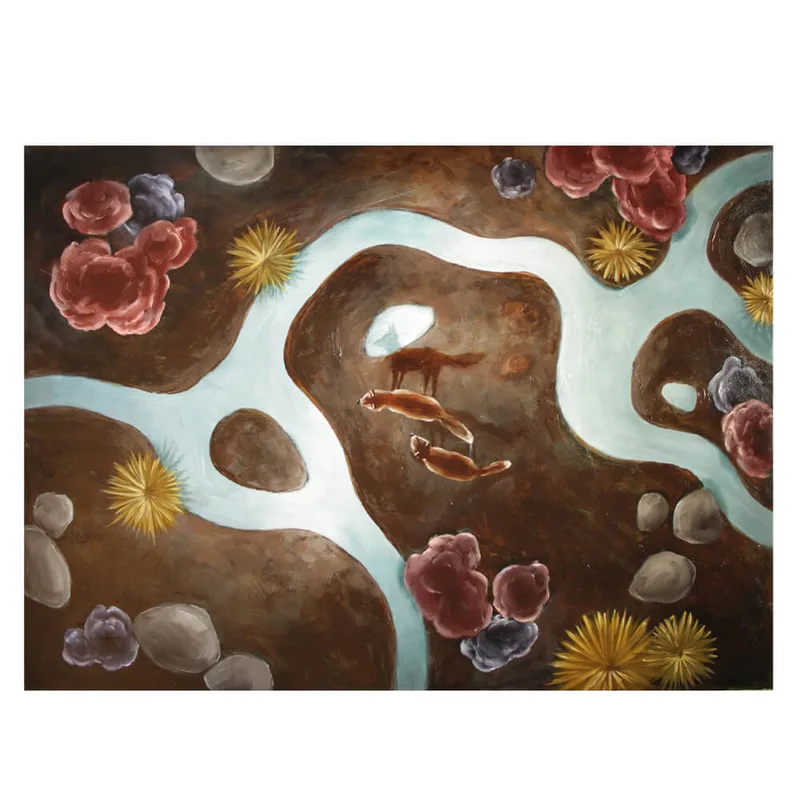 Ernst Billgren - Foxes von Asplund in 155 × 215 cm – Produktfoto