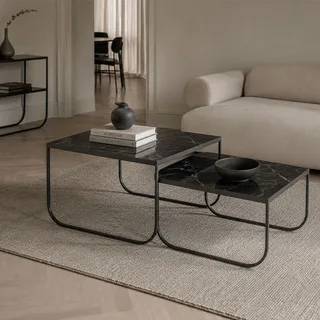 Tati Soffbord 63,5 - Nero Marquina von Asplund in Low – Ambientefoto 2 von 5