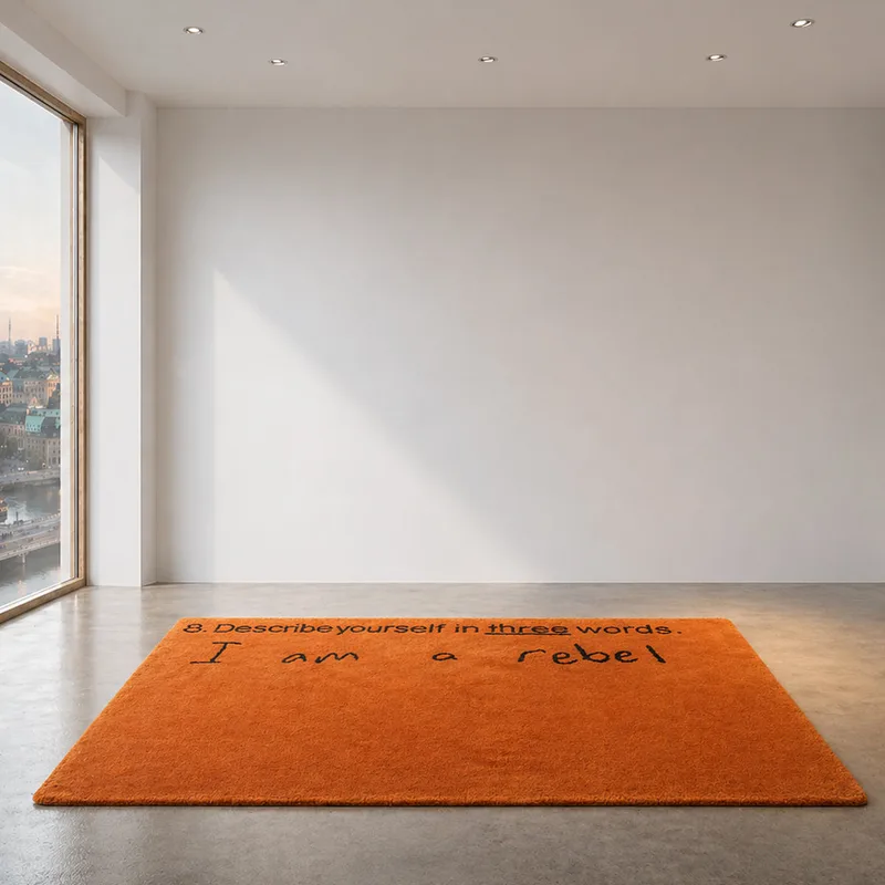 Dan Wolgers - I am a rebel by Asplund in 140 × 225 cm – interior photo 1 of 2