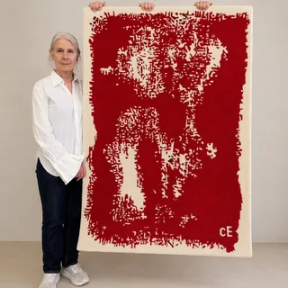 Cecilia Edefalk - Red/White van Asplund in 110 × 150 cm – sfeerfoto 2 van 2