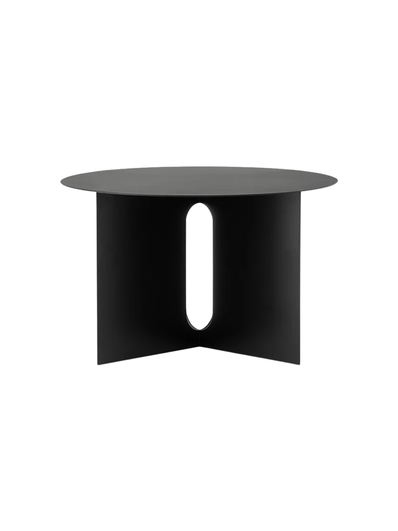 Androgyne Side Table Ø63 van Audo Copenhagen in Brushed Steel – productfoto 8 van 10