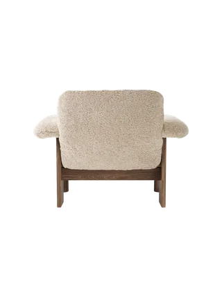 Brasilia Lounge Chair by Audo Copenhagen in Walnut, Sheepskin Sahara, Low Back, Sheepskin – product photo 15 of 21