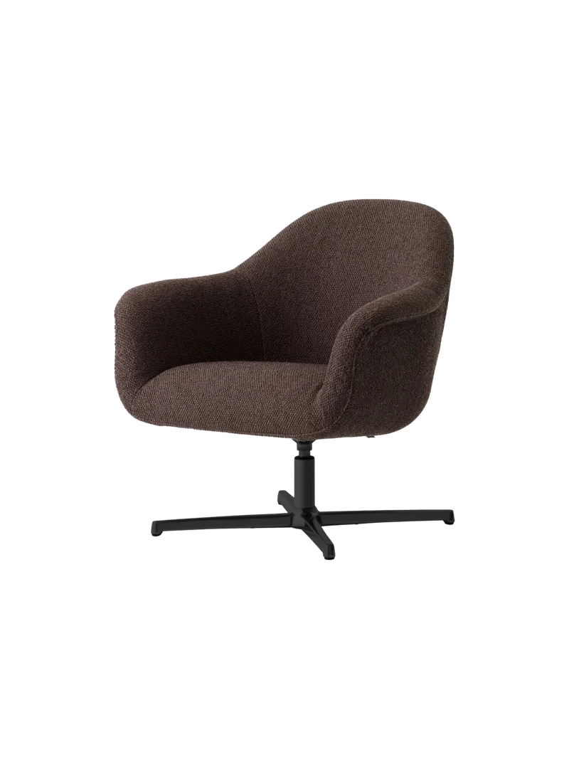 Harbour Lounge Chair, Star Base van Audo Copenhagen in Polished Aluminium, Baena 15, Swivel – productfoto 9 van 11
