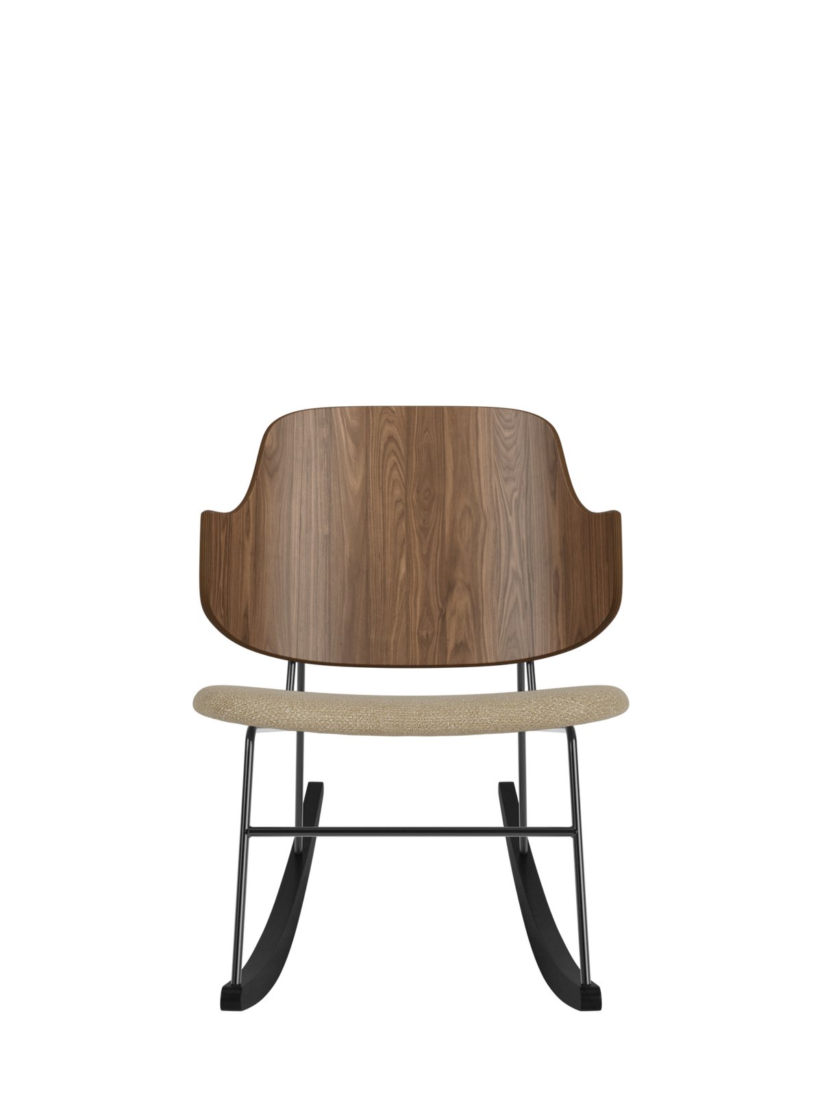 The Penguin Rocking Chair de Audo Copenhagen en Walnut, Audo Bouclé 02 – photo du produit
