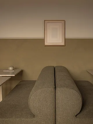 Eave Dining Sofa de Audo Copenhagen en 80 cm, Logan Jasmine, Open section modules – photo d’ambiance 3 sur 18