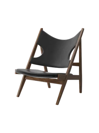 Knitting Lounge Chair de Audo Copenhagen en Natural Oak, Dunes Cognac 21000, Leather – photo du produit 14 sur 17