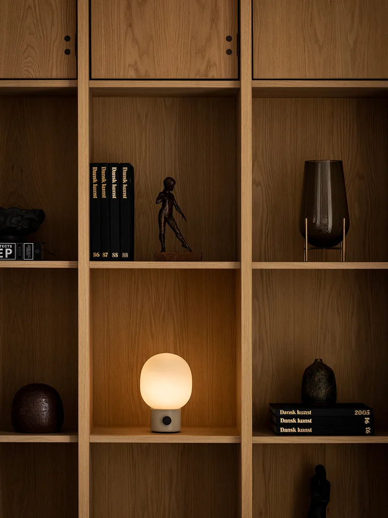 JWDA Table Lamp by Audo Copenhagen in Alabaster White, Portable – interior photo 1 of 2