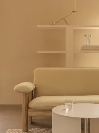 Brasilia Sofa by Audo Copenhagen in Natural Oak, Audo Bouclé 02, Textile – interior photo 4 of 7