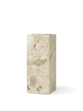Plinth Pedestal by Audo Copenhagen in Sand Kunis Breccia – product photo 9 of 10