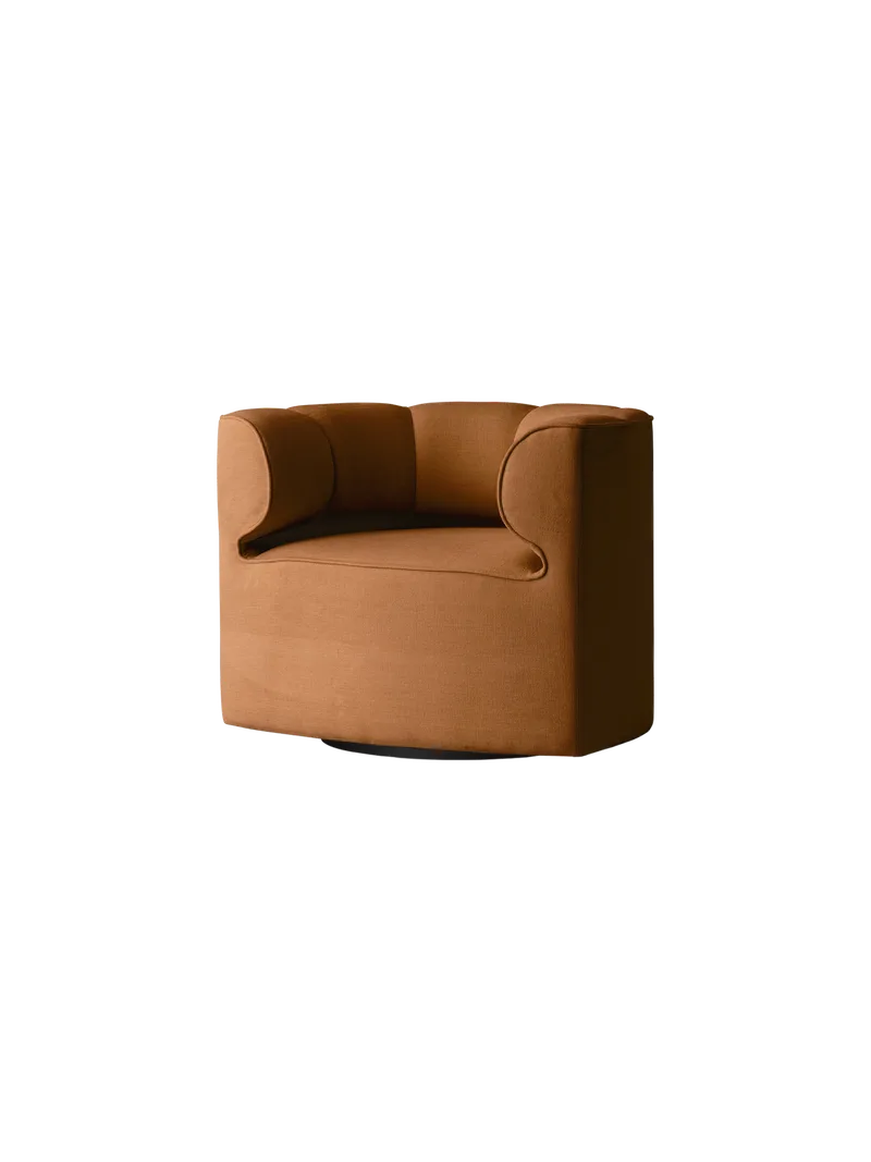 Eave Seamline Lounge Chair by Audo Copenhagen in Swivel with Return, Logan Fossil – product photo 5 of 11