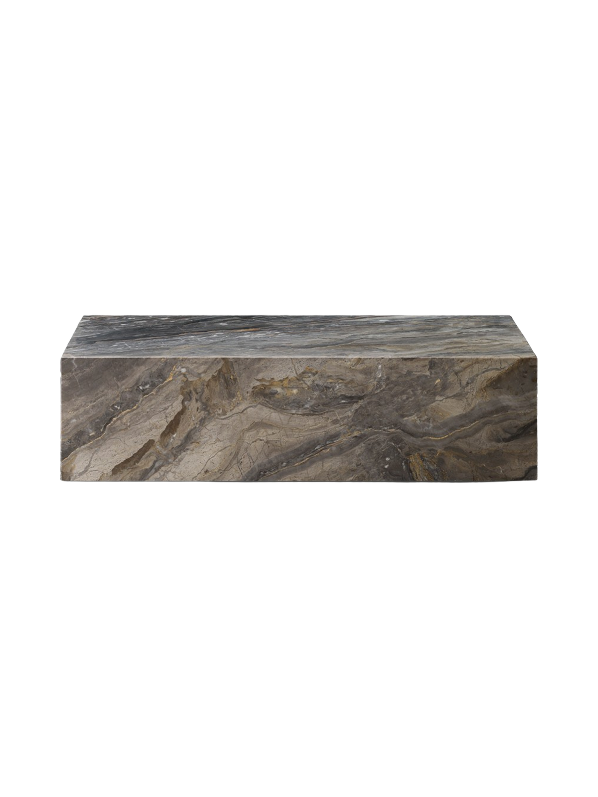 Plinth Low by Audo Copenhagen in Grey Galaxy Marble – product photo