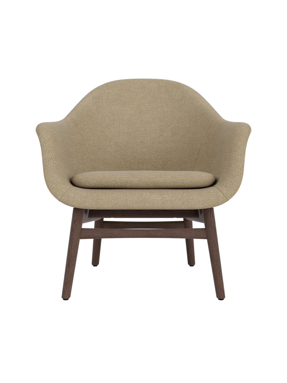 Harbour Lounge Chair von Audo Copenhagen in Dark stained oak, Audo Bouclé 02 – Produktfoto