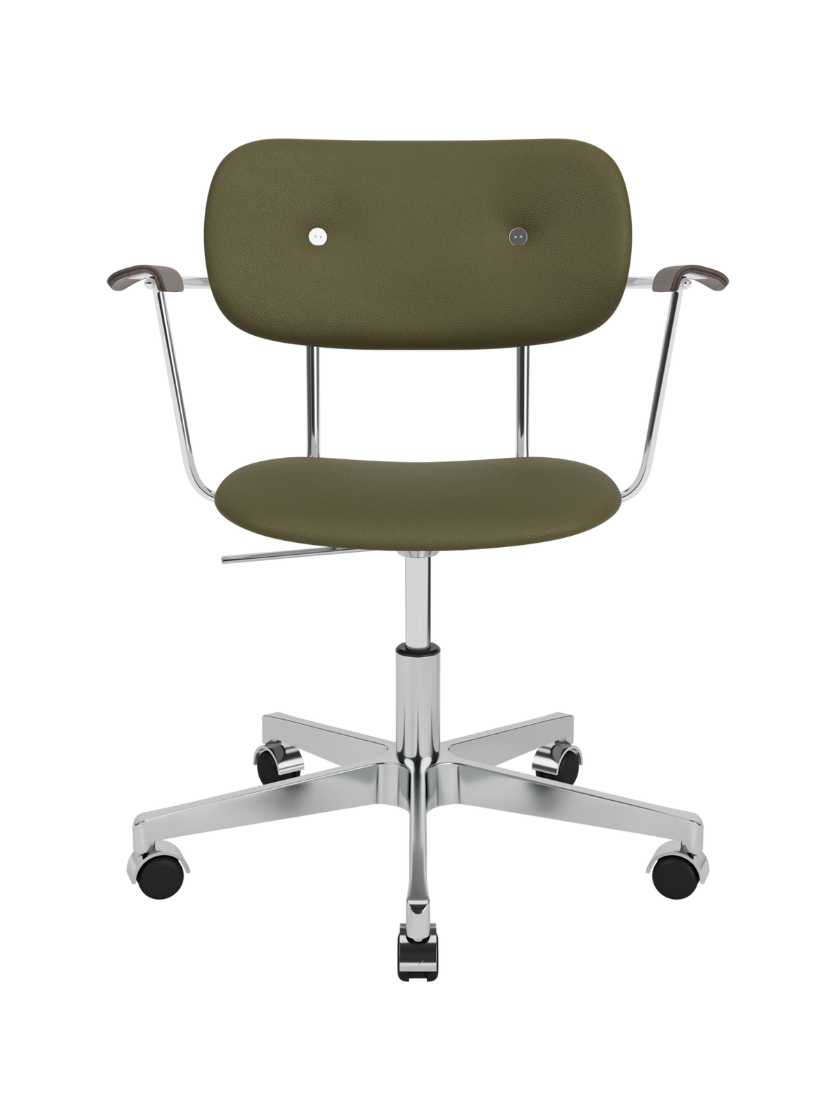 Co Task Chair de Audo Copenhagen en Dark Stained Oak, Sierra 0441, Fully Upholstered w/armrest, Aluminium base – photo du produit