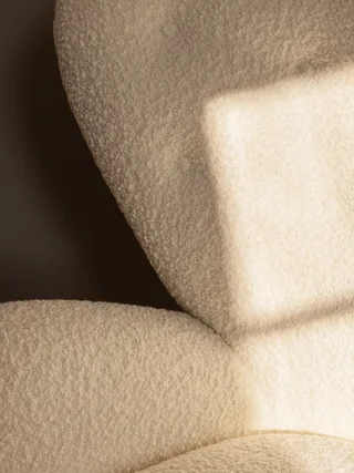 The Tired Man Lounge Chair by Audo Copenhagen in Natural Oak, Baena 15, Textile – interior photo 8 of 21