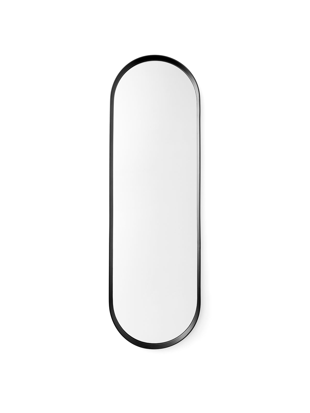 Norm Wall Mirror, Oval van Audo Copenhagen in Powder Coated Black – productfoto