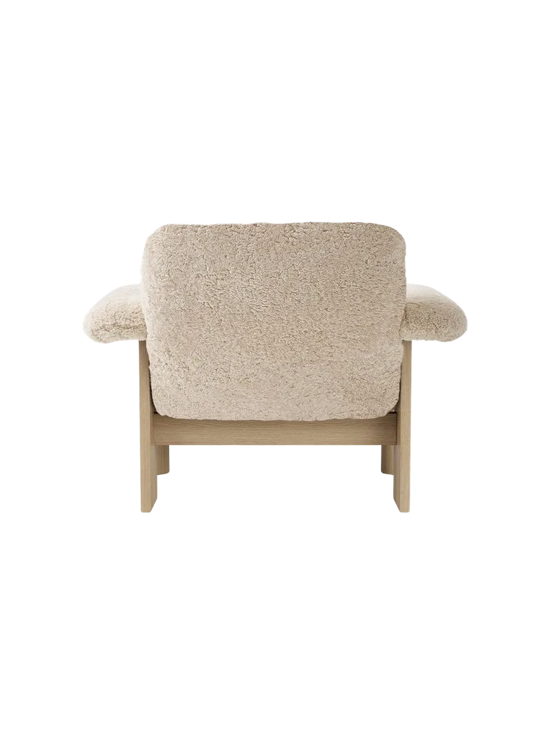 Brasilia Lounge Chair by Audo Copenhagen in Walnut, Sheepskin Sahara, Low Back, Sheepskin – product photo 13 of 21