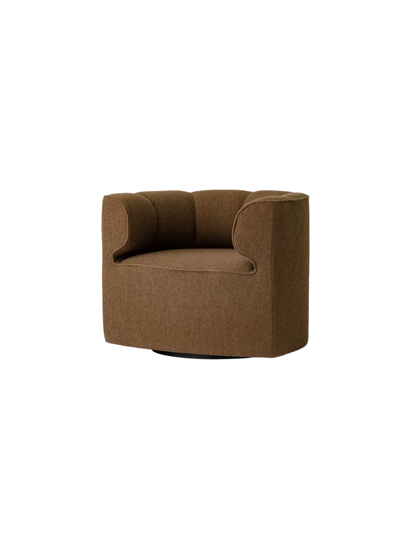 Eave Seamline Lounge Chair by Audo Copenhagen in Swivel with Return, Logan Fossil – product photo 7 of 11