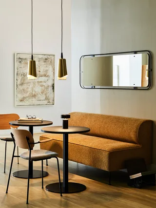 Eave Dining Sofa de Audo Copenhagen en 80 cm, Logan Jasmine, Open section modules – photo d’ambiance 5 sur 18