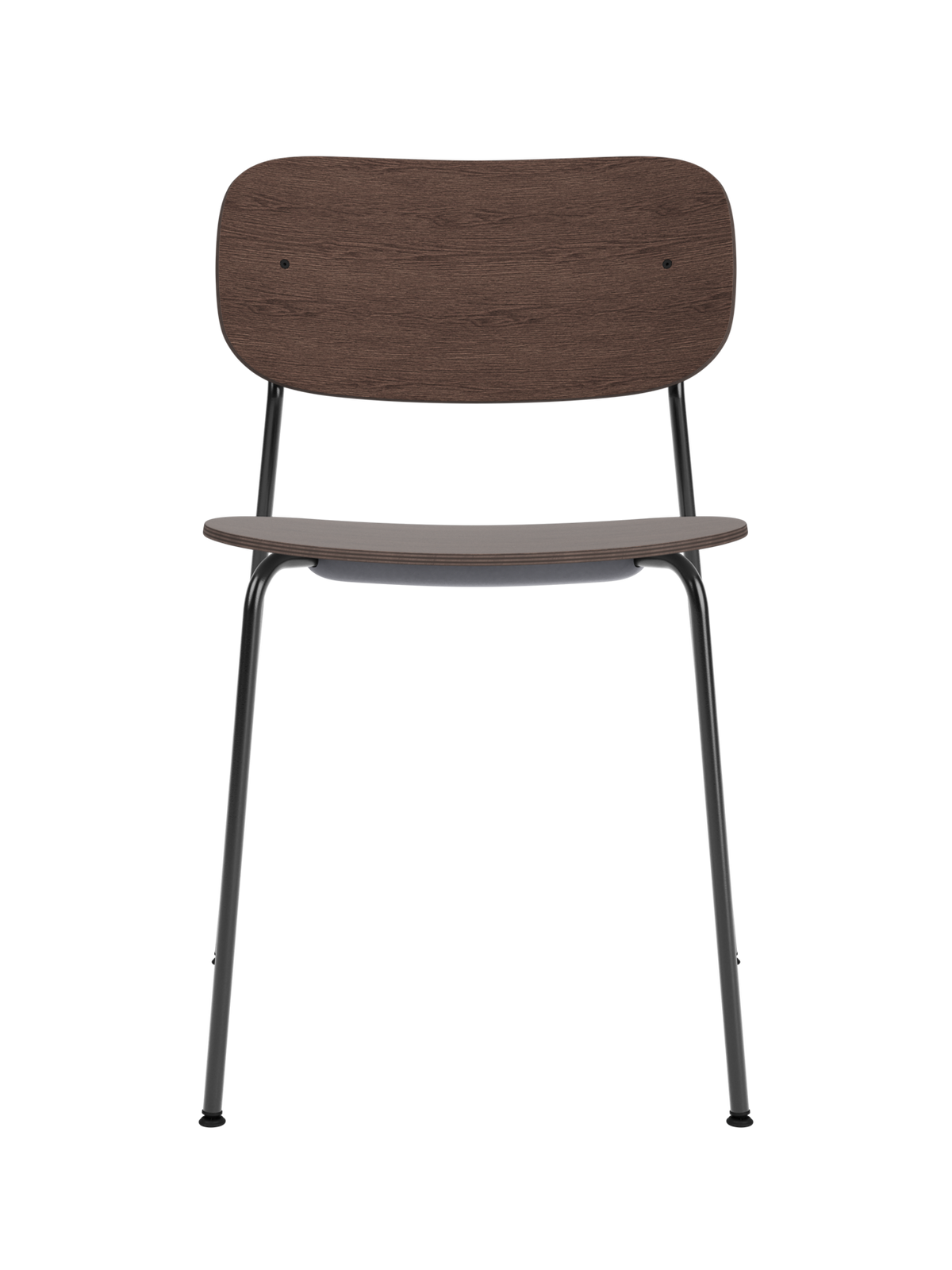 Co Dining Chair von Audo Copenhagen in Dark Stained Oak, Black steel, Veneer – Produktfoto