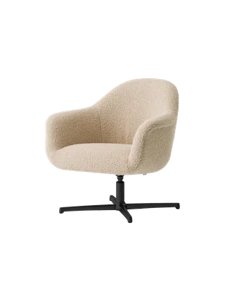 Harbour Lounge Chair, Star Base van Audo Copenhagen in Polished Aluminium, Baena 15, Swivel – productfoto 5 van 11
