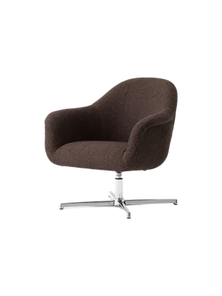 Harbour Lounge Chair, Star Base van Audo Copenhagen in Polished Aluminium, Baena 15, Swivel – productfoto 7 van 11