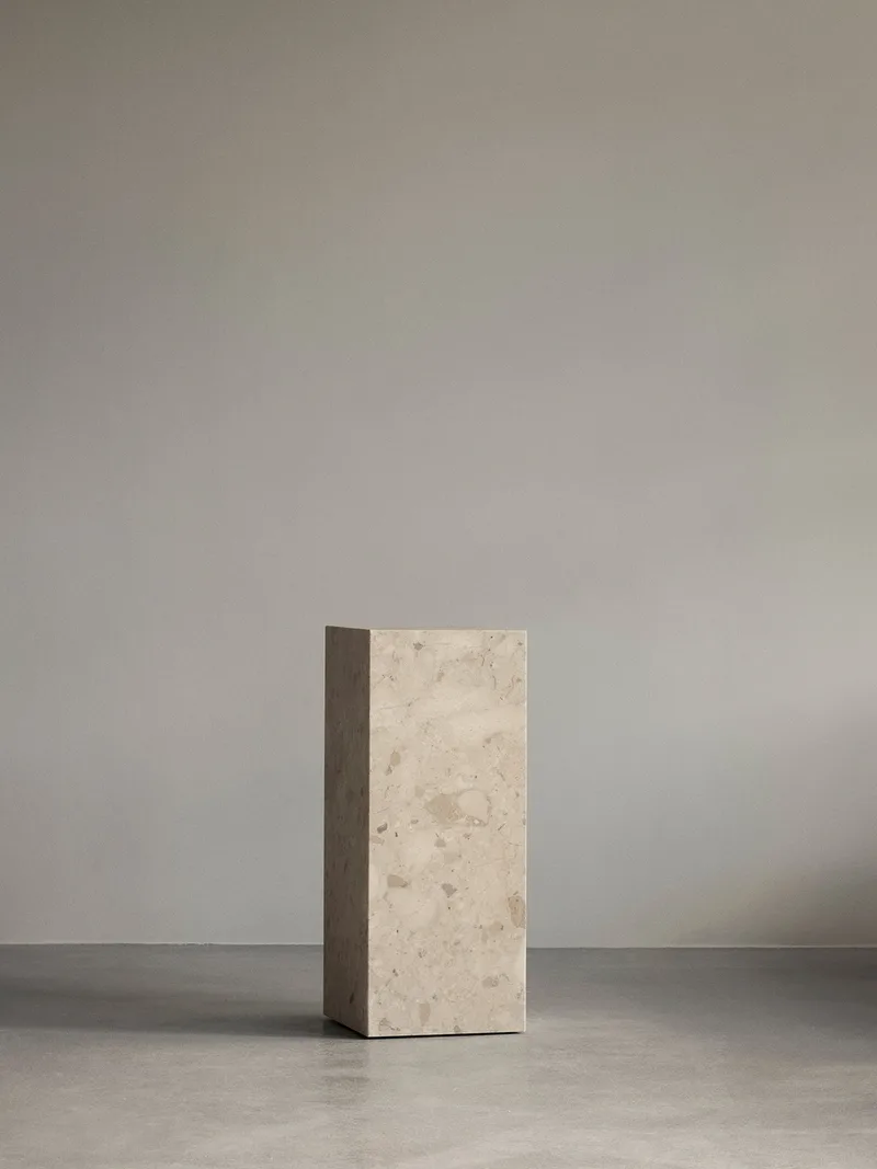 Plinth Pedestal by Audo Copenhagen in Sand Kunis Breccia – interior photo 5 of 10