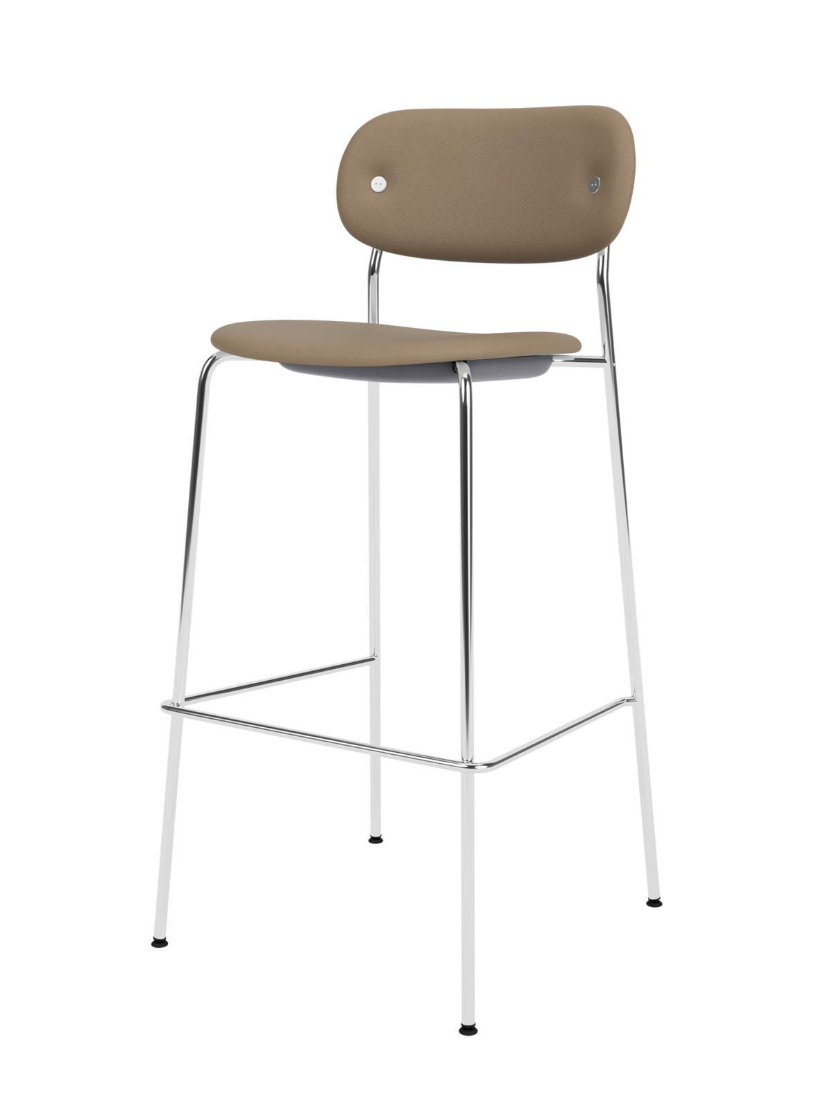 Co Bar Chair van Audo Copenhagen in Chrome, Sierra 1611, Fully Upholstered – productfoto