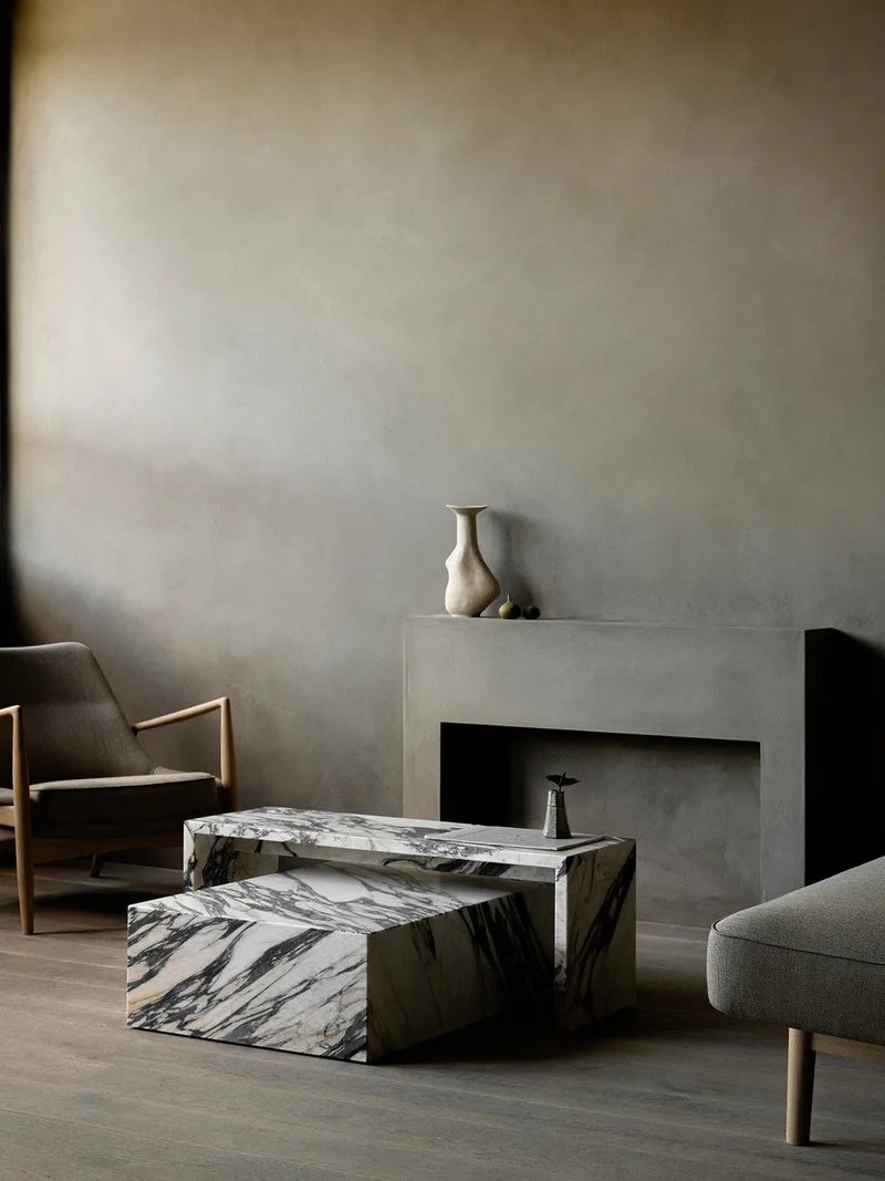 Plinth Bridge von Audo Copenhagen in Grey Galaxy Marble – Ambientefoto 2 von 8
