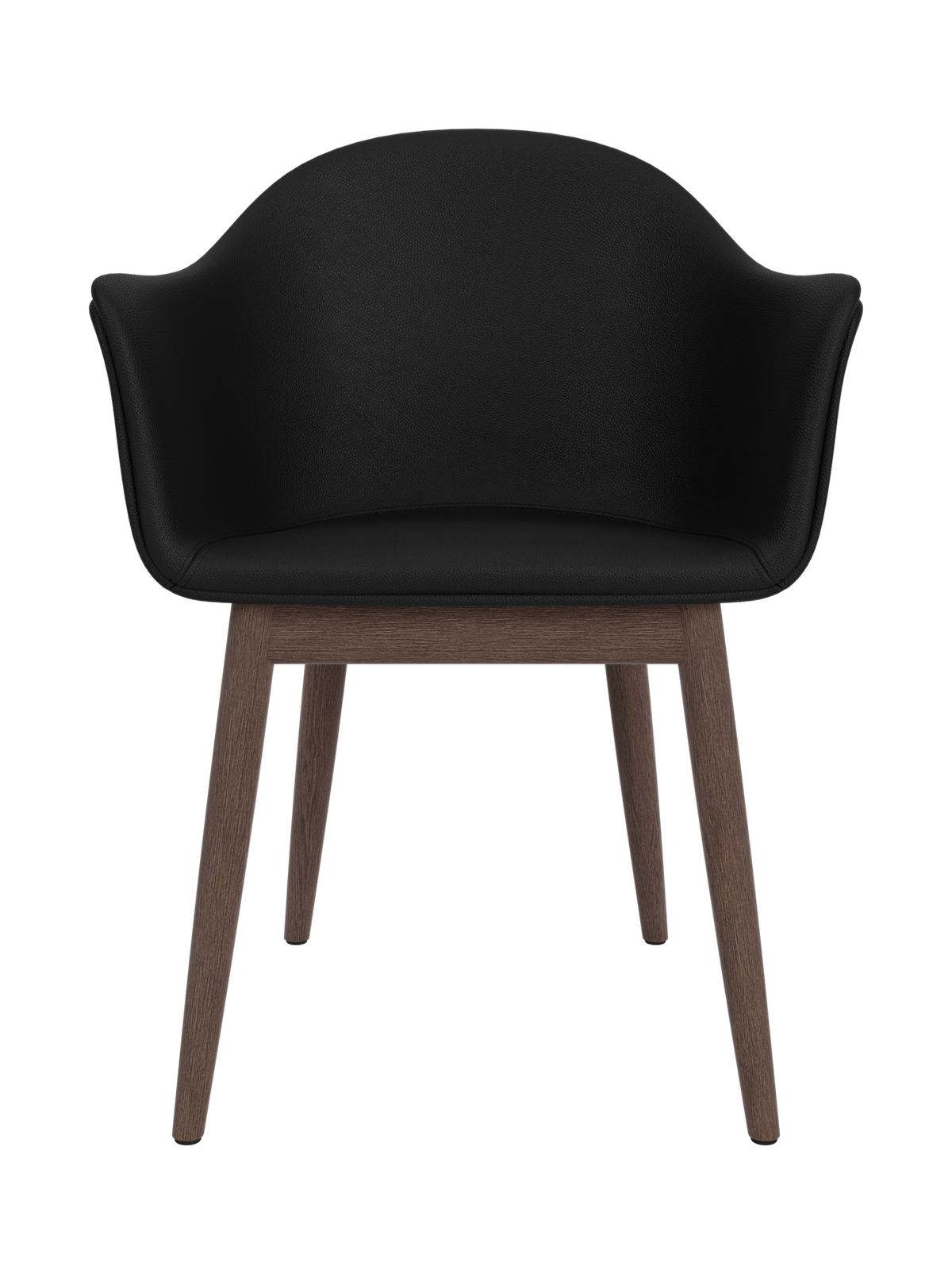 Harbour Dining Chair van Audo Copenhagen in Dark Stained Oak, Sierra 1001, Wooden Base – productfoto