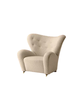The Tired Man Lounge Chair by Audo Copenhagen in Natural Oak, Baena 15, Textile – product photo 19 of 21