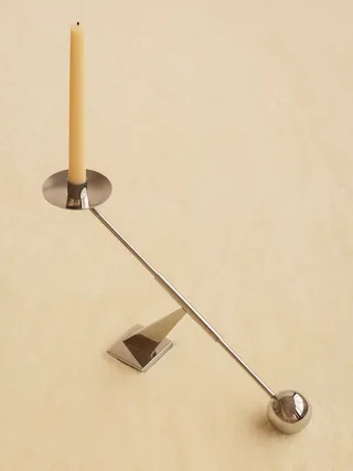 Interconnect Candle Holder, Small van Audo Copenhagen in Stainless Steel – productfoto 3 van 16