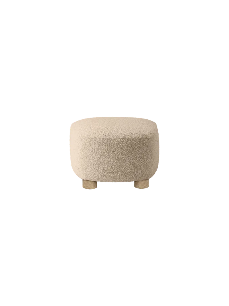 The Tired Man Ottoman by Audo Copenhagen in Natural Oak, Logan Flint, Textile – product photo 9 of 15