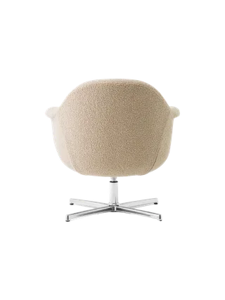 Harbour Lounge Chair, Star Base van Audo Copenhagen in Polished Aluminium, Baena 15, Swivel – productfoto 4 van 11