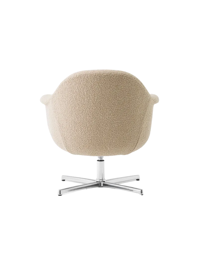 Harbour Lounge Chair, Star Base van Audo Copenhagen in Polished Aluminium, Baena 15, Swivel – productfoto 4 van 11