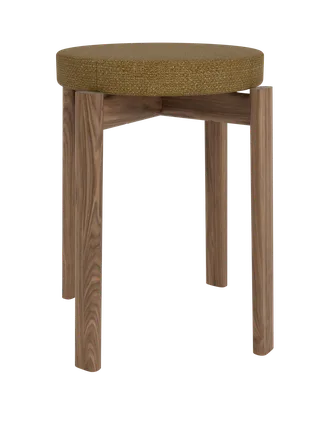 Passage Stool, Upholstered by Audo Copenhagen in Natural Oak, Audo Bouclé 02 – product photo 7 of 8