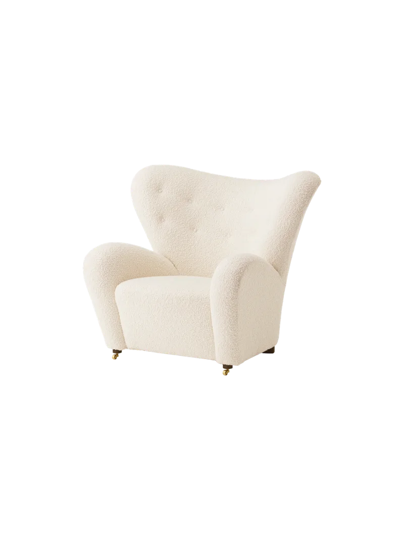 The Tired Man Lounge Chair by Audo Copenhagen in Natural Oak, Baena 15, Textile – product photo 17 of 21