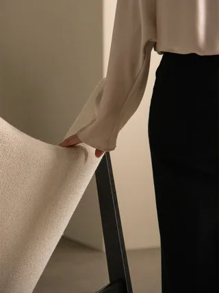 Knitting Lounge Chair by Audo Copenhagen in Black Oak – interior photo 3 of 10