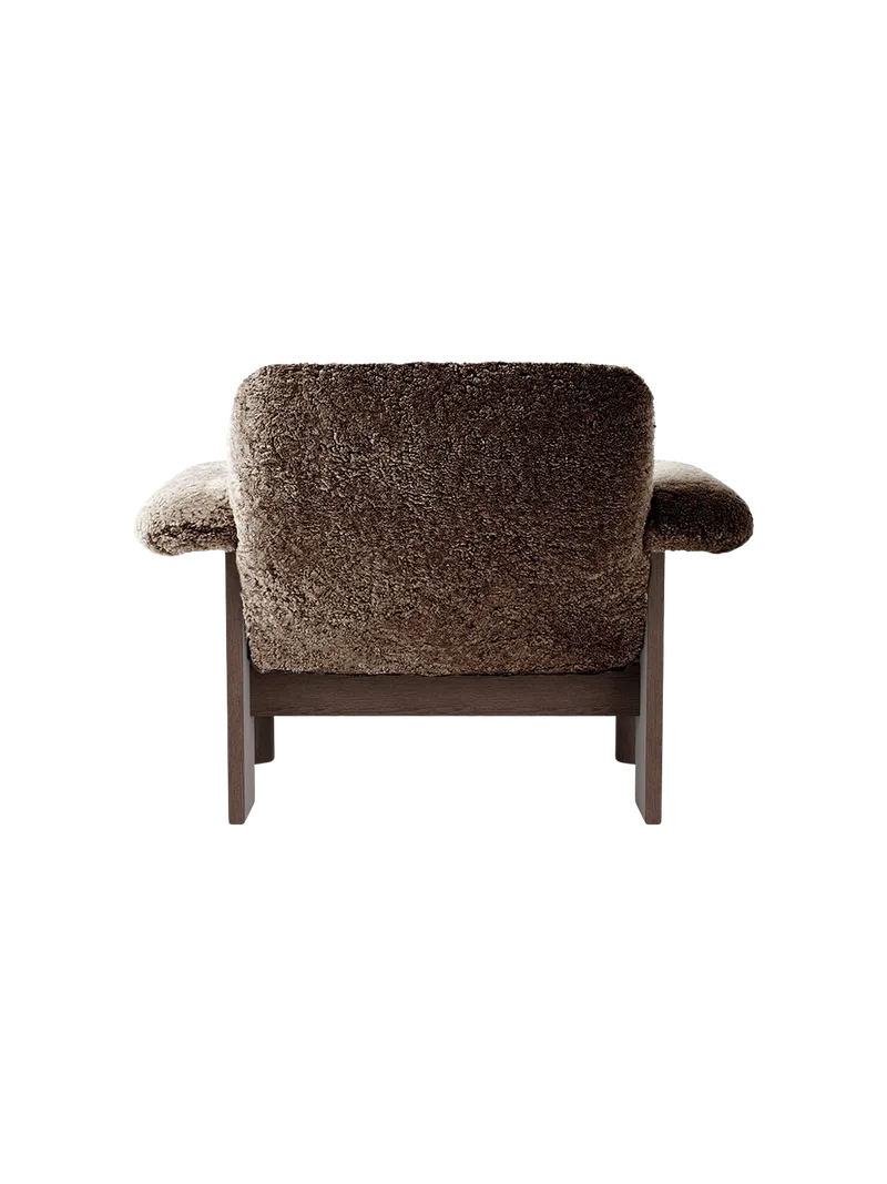 Brasilia Lounge Chair by Audo Copenhagen in Walnut, Sheepskin Sahara, Low Back, Sheepskin – product photo 14 of 21