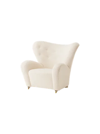 The Tired Man Lounge Chair by Audo Copenhagen in Natural Oak, Baena 15, Textile – product photo 13 of 21