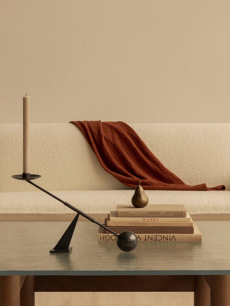Interconnect Candle Holder, Small van Audo Copenhagen in Stainless Steel – sfeerfoto 8 van 16