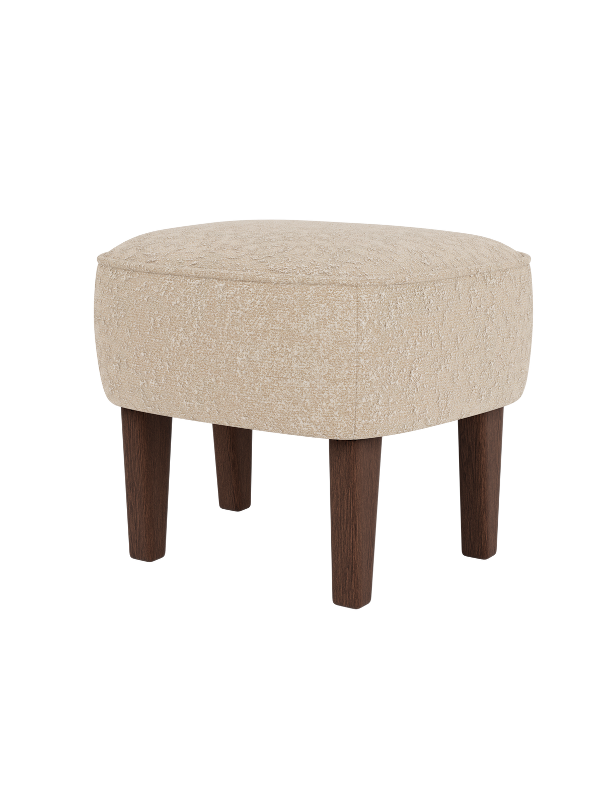 Ingeborg Ottoman by Audo Copenhagen in Dark Stained Oak, Zero 0001, Textile – product photo