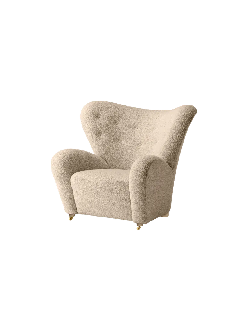 The Tired Man Lounge Chair by Audo Copenhagen in Natural Oak, Baena 15, Textile – product photo 16 of 21