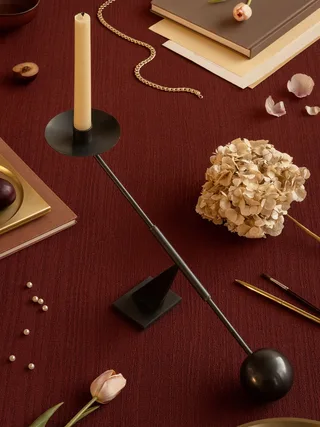 Interconnect Candle Holder, Small van Audo Copenhagen in Stainless Steel – sfeerfoto 10 van 16