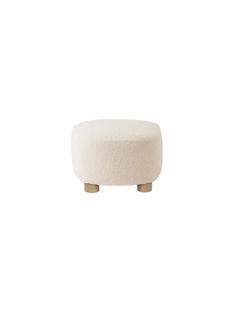 The Tired Man Ottoman by Audo Copenhagen in Natural Oak, Logan Flint, Textile – product photo 8 of 15