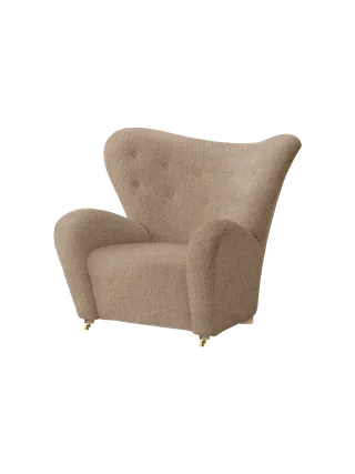 The Tired Man Lounge Chair by Audo Copenhagen in Natural Oak, Baena 15, Textile – product photo 9 of 21