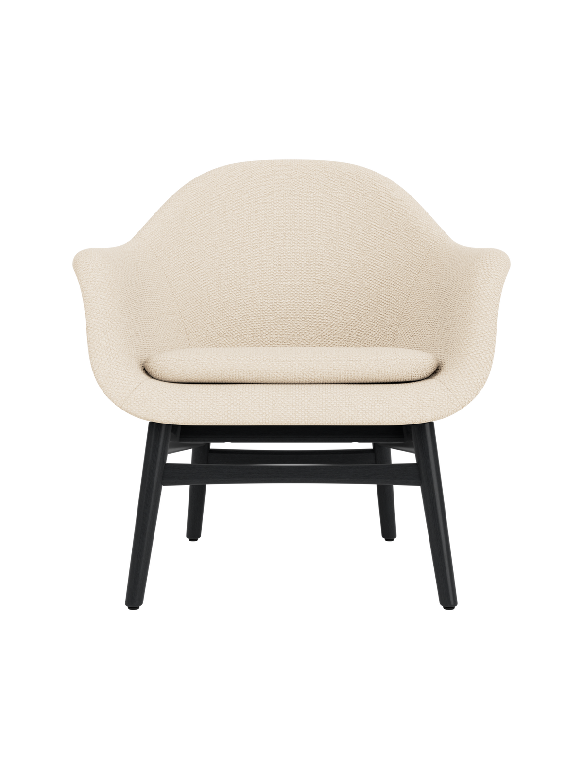 Harbour Lounge Chair von Audo Copenhagen in Black Painted Oak, Logan Jasmine – Produktfoto