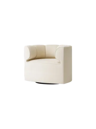 Eave Seamline Lounge Chair by Audo Copenhagen in Swivel with Return, Logan Fossil – product photo 3 of 11