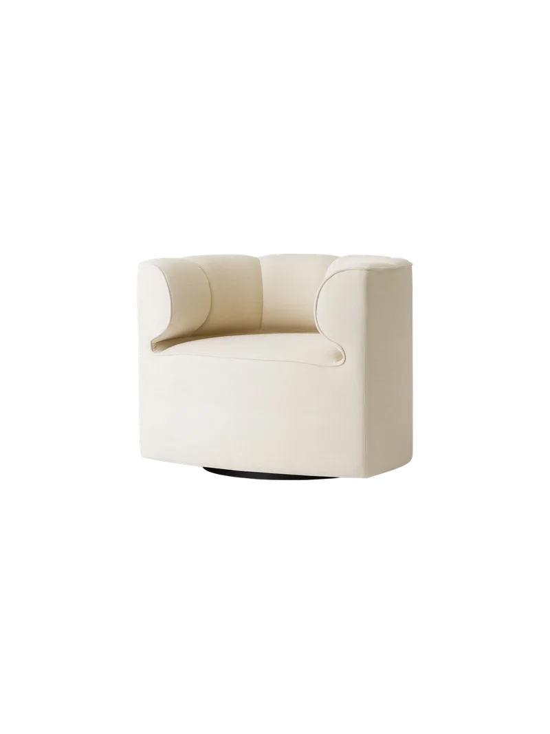 Eave Seamline Lounge Chair by Audo Copenhagen in Swivel with Return, Logan Fossil – product photo 3 of 11